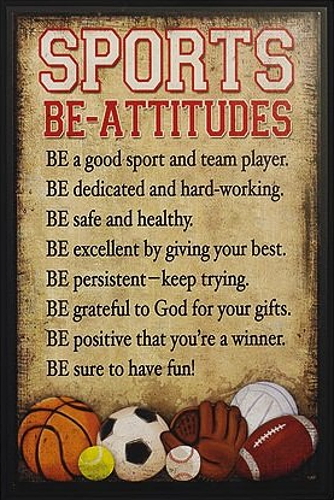Prayer Plaque "Sports Be-Attitudes"