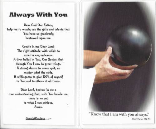 Prayer Card Bowling Laminated