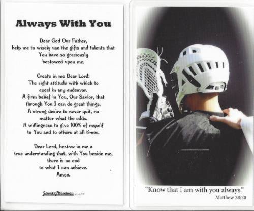Prayer Card Lacrosse Laminated